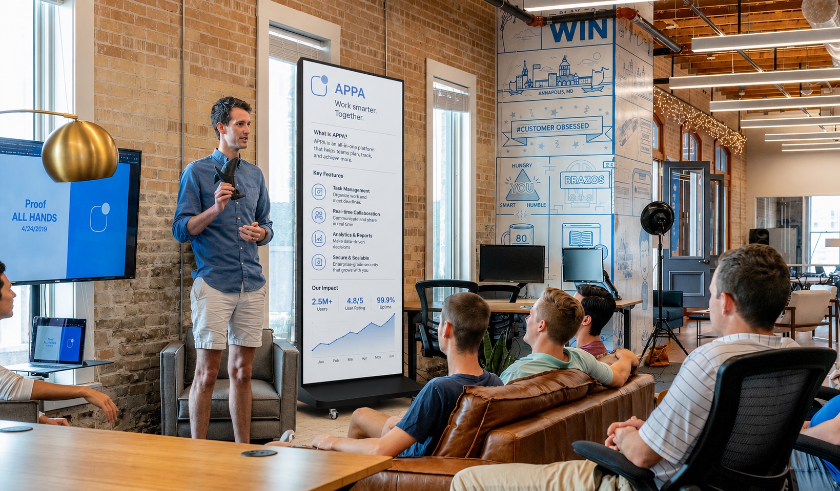 Corporate conference LED wall (App event Warsaw)