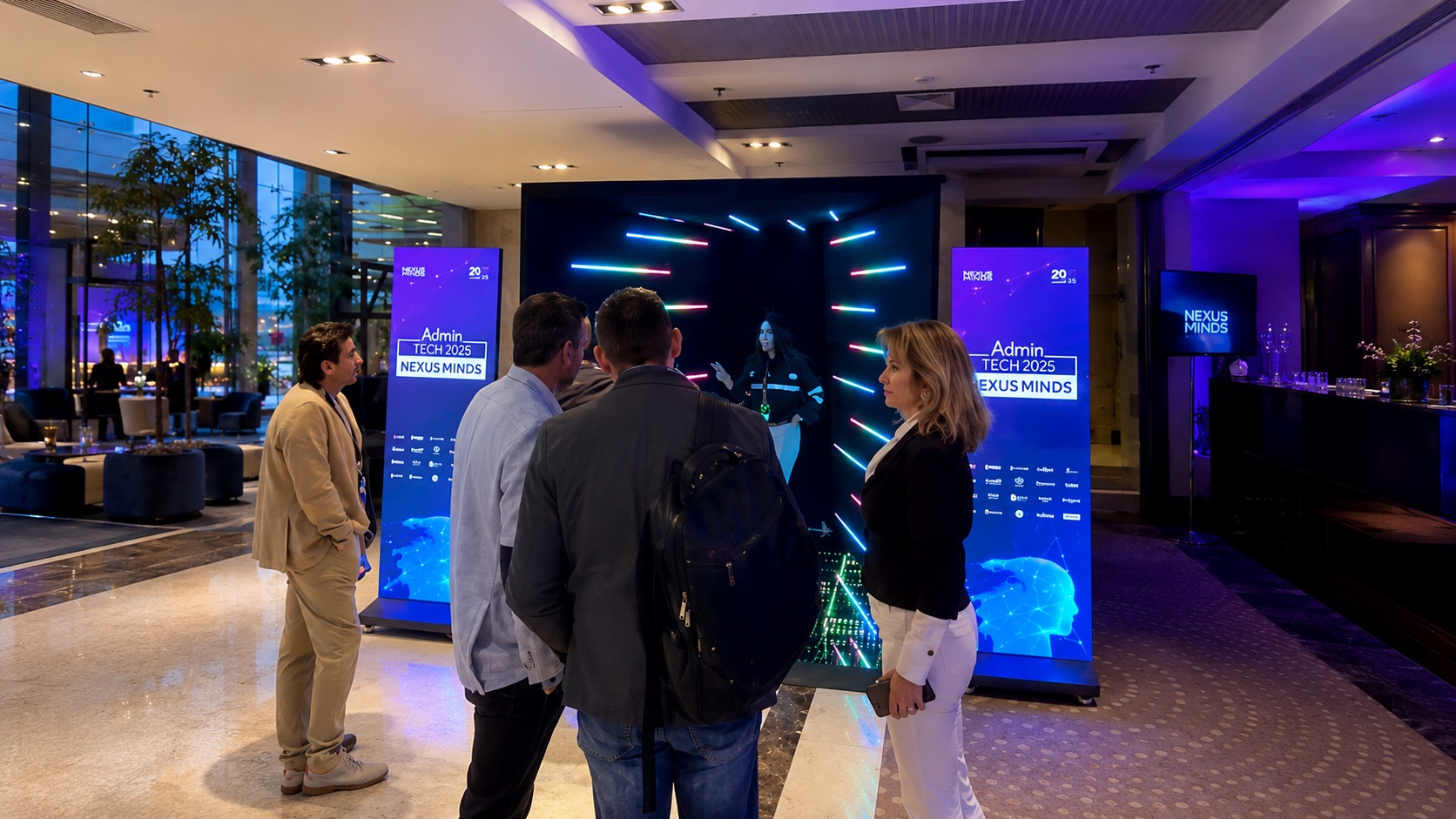 Hotel & office lobby LED display (Madrid event)